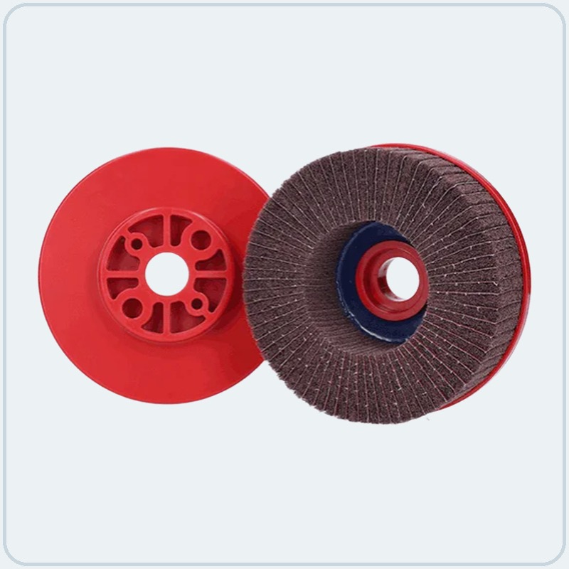 Brown deburring wheel for metal parts after laser cutting